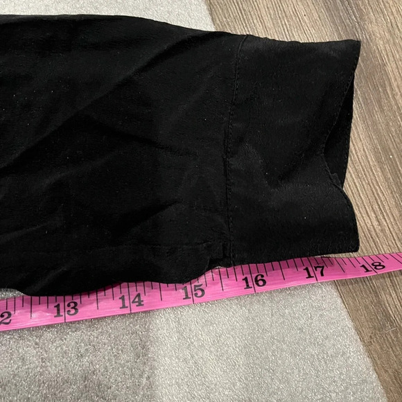 [L] GUESS by Marciano Women's Floral Silk Blouse Button Down Collared - Picture 10 of 11